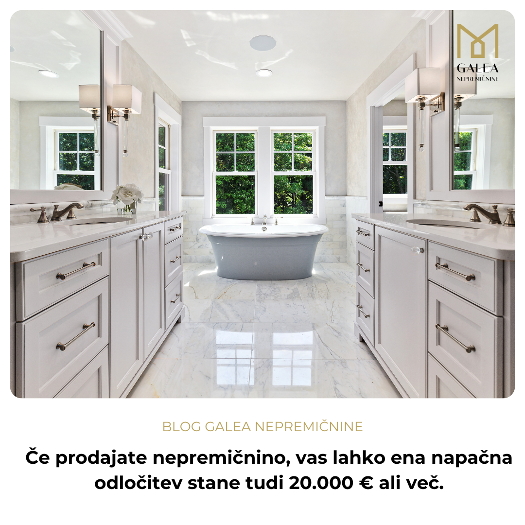 Ne izgubite 20.000 € pred prodajo nepremičnine!